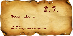 Medy Tiborc névjegykártya